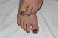 Purple Toes with white dots - Click here to enlarge this image