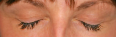 Sarah's eyelashes after