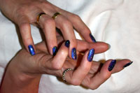 Blue Sparkle Nails - Click here to enlarge this image