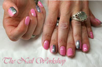 Pink with grey glitter - Click here to enlarge this image