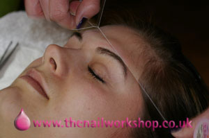 Eyebrow Threading - almost done
